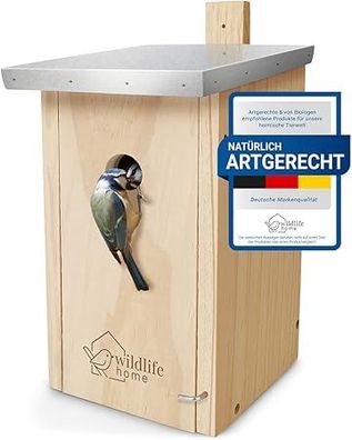 Wildlife HOME Nistkasten für Meisen - wetterfest, für Meisen und mehr