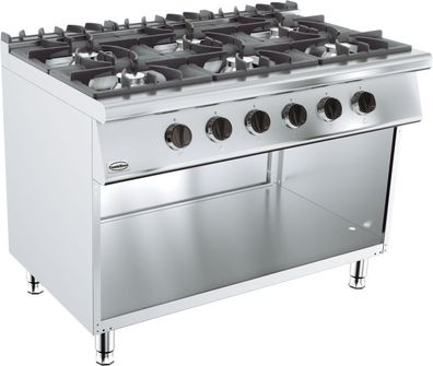 Gastronomie Base 700 Gasherd 6 Br