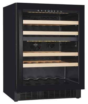 Gastronomie Combisteel Weinkühlschrank mit 1 Glastür 119 Liter 4 Böden in schwarz