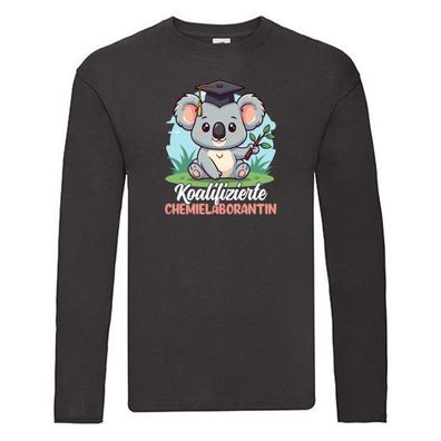 Koalifizierte Chemielaborantin | Laborantin | Chemie Long Sleeve Schwarz