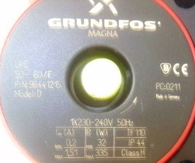 Grundfos MAGNA UPE 50 - 60 F Model D Stromsparpumpe 1x 230V KOST - EX P12/757