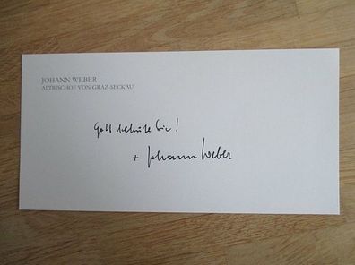 Bischof em. von Graz-Seckau Johann Weber - handsigniertes Autogramm!!!