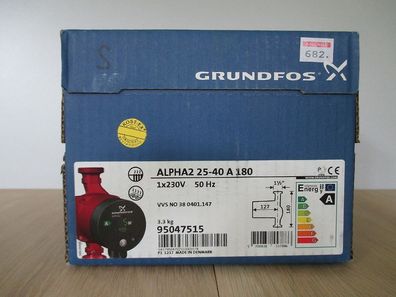Pumpe Grundfos ALPHA 2 25-40 A 180mm Energiesparpumpe 1x230V KOST- EX P15/201