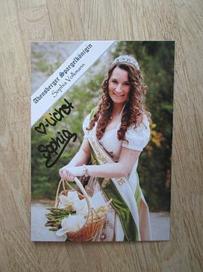 Abensberger Spargelkönigin 2014/2015 Sophia Volkmann - handsigniertes Autogramm!!