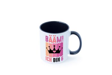 6. Geburtstag | 6 Jahre | Bääm ich bin 6 | Krone Tasse - Geschenk