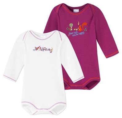 Schiesser - Mädchen 2er-Pack Langarmbodys
