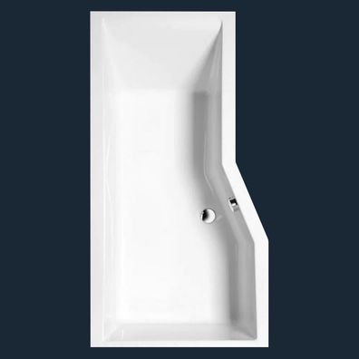 Badewanne 160x85 Hoversys - Acryl Raumsparwanne L