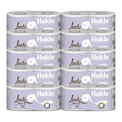 Hakle Lady Toilettenpapier 4lagig hochweiß 130 Blatt 10er Pack