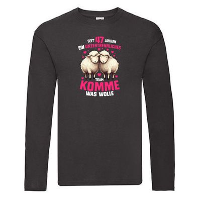 47 Jahre Verheiratet | 47 Jahre ein Team | Ehepaar Long Sleeve Schwarz