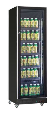 Gastro Kühlschrank mit 387 Liter - mit Glastür und Umluftsysten, LED-Beleuchtung
