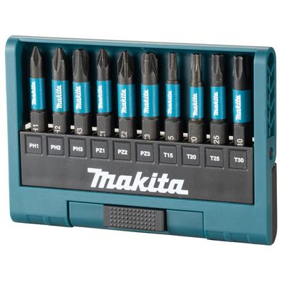 Makita Impact Black Bit Set PH PZ T 10 teilig 50 mm E-12011