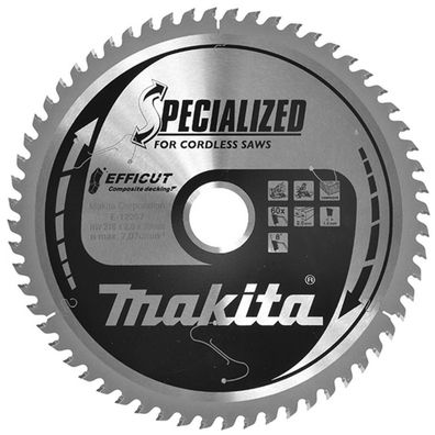 Makita Sägeblatt Säge Sägen WPC Holz 216x2,0x30 Z60 Efficut E-12267