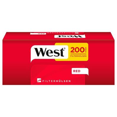 West Red Hülsen 1000 Filterhülsen Zigarettenhülsen 5x200er Pg