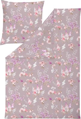 Estella Mako Jersey Bettwäsche 135x200 Lavinia mauve Blütenrispen 6202-065