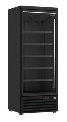 Gewerbe Getränkekühlschrank JDE-600R BL - mit Türheizung, 600 Liter, schwarz