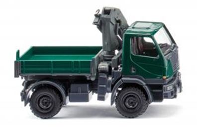 Wiking 036903 Unimog U 20 mit Ladekran moosgrün Spur H0 1/87 - NEU/OVP