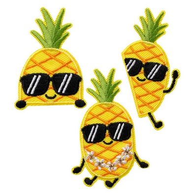 Mono-Quick 18164 Create Ananas Applikation, Bügelbild, Patch, 3er Set