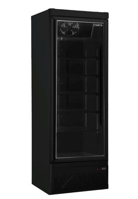 Gastronomie Saro Tiefkühlschrank M. Glastür Modell Gtk 560, Schwarz