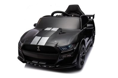 Elektro Kinderauto Lizenziert - Mustang GT500 Shelby Cobra + Leder+EVA - Schwarz