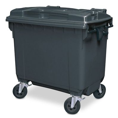 BRB Müllcontainer, 660 Liter, nach EN 840-6, BxTxH 1265x775x1165 mm, PE-HD, anthrazit