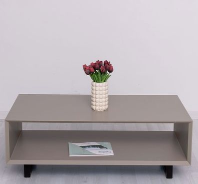 moderner Wohnzimmertisch im Skandi-Stil braungrau