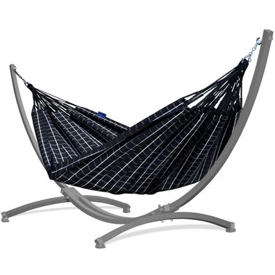 Potenza Hängematte 220x160 mit Gestell für 2 Personen Hängemattengestell
