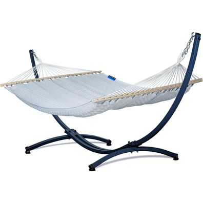 Potenza Hängematte mit Verzinkter Gestell für 2 Personen I Baumwolle 215x140, 160kg