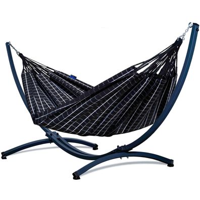 Potenza Hängematte 220x160 mit Verzinkung Gestell für 2 Personen Hängemattengestell