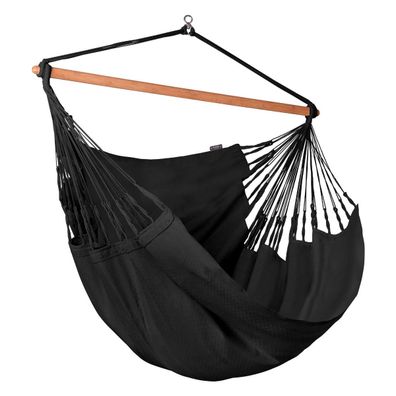 La Siesta Habana Onyx - Hängestuhl Kingsize aus Bio-Baumwolle schwarz Hängestuh