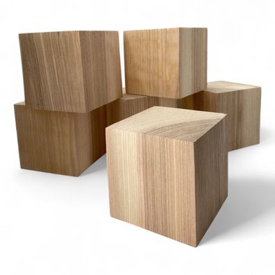 Eschenholz Block 8x8x8cm | Massivholz Handwerk & Deko