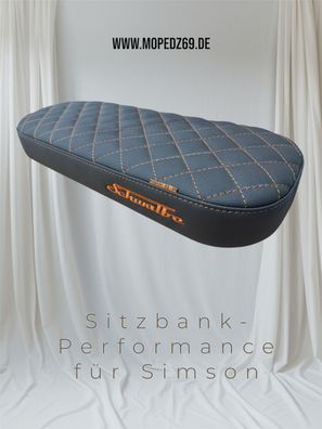 Sitzbank lang - Performance mit Stickerei für Simson KR51 Schwalbe