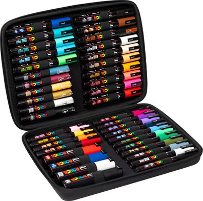 UNI Posca Fine Art Acryl-Marker-Set, 40 Marker im Metalletui
