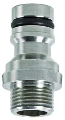GEKA® plus Gerätestecker Außengewinde 1/2 Zoll Messing vernickelt