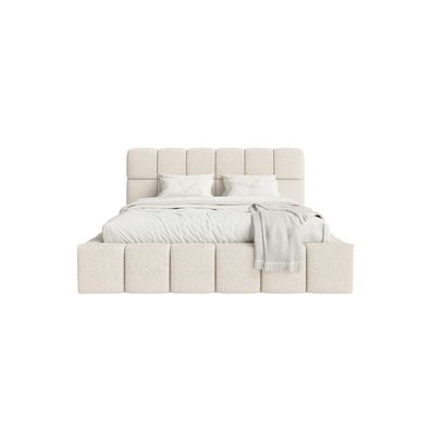 FEDVE Lund Polsterbett Doppelbett mit Bettkasten 140/160/180/200x200 cm