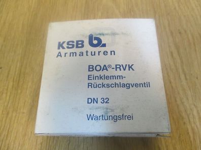 KSB BOA - RVK Einklemm - Rückschlagventil Rückschlagklappe DN 32 S14/200