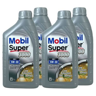 Mobil Super 3000 XE1 5W-30 4x1 Liter