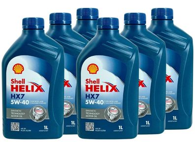 Shell Helix HX7 5W-40 6x1 Liter