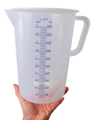 Hecht" 5 Liter Messbecher | Deutsche Laborqualität