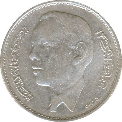 Marokko 5 Dirham 1965 Hassan II. Silber*