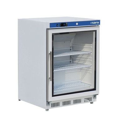 Saro Lagerkühlschrank HK 200 GD V2 mit 1 Glastür - 129 Liter, weiß