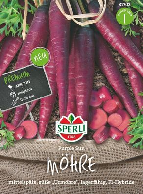 Möhre Purple Sun F1, mittelspäte süße "Urmöhre", lagerfähig