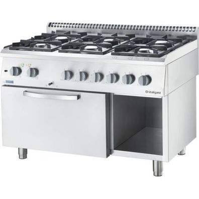 Gastronomie Stalgast Gasherd Eco 6 Brenner Mit Elektro-Heißluftofen (600 X 400 mm