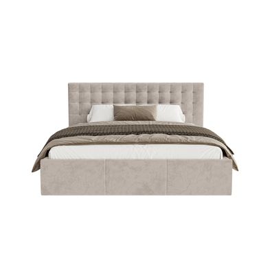 FEDVE Lindos Polsterbett Doppelbett mit Bettkasten 120/140/160/180/200x200 cm
