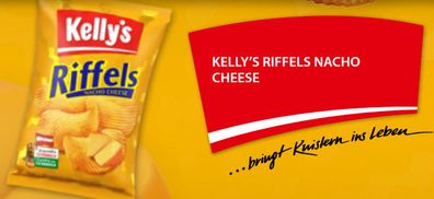 Kelly´s Chips Riffels Nacho Cheese 130gr - 5 Stückzahlen