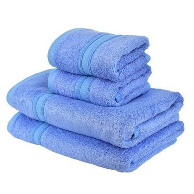 Bambus-Handtuch-Set, blau 2 Stück 30x50 cm, 2 Stück 50x100 cm