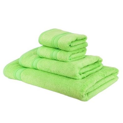 Handtuch- und Badetuch-Set aus Bambus, grün