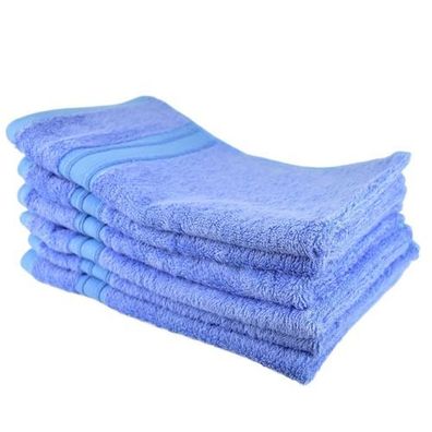Bambus-Handtuch-Set 6 Stück 30x50, blau