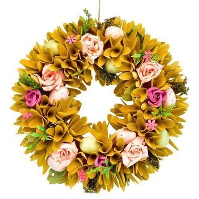 Frühlingskranz mit Rosen verziert Ø30 cm