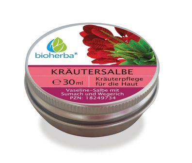 Bioherba Kräutersalbe Vaseline-Salbe mit Sumach und Wegerich