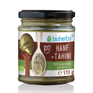 Bioherba Bio Hanf Tahini 100% gemahlene Bio Hanfsamen